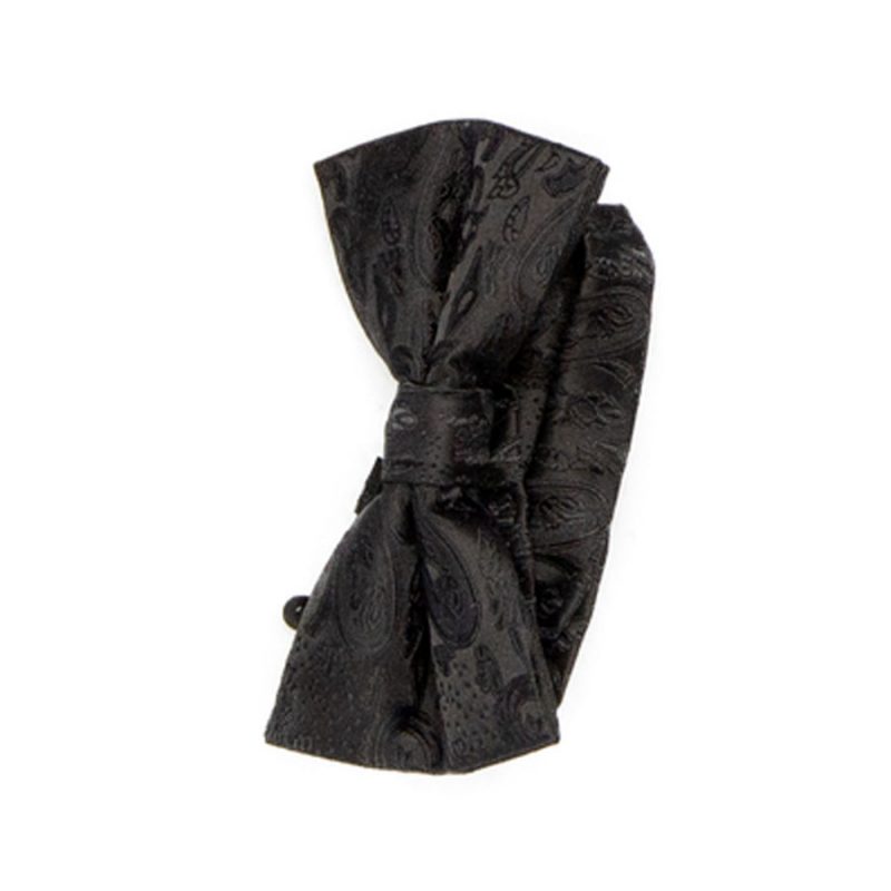 Black Paisley Bowtie – Adelaide Suits Direct