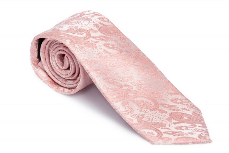 Salmon Paisley Tie – Adelaide Suits Direct