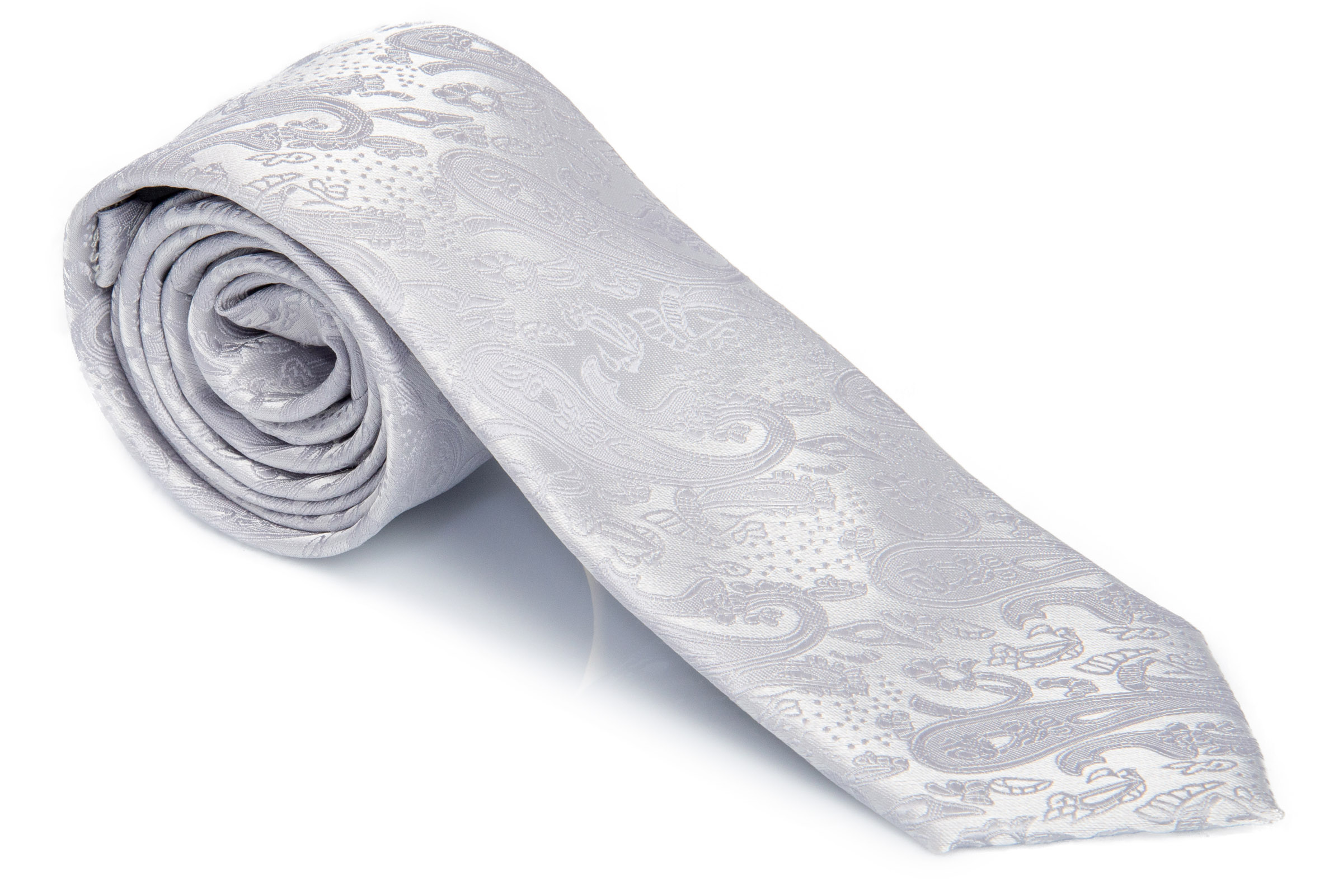 Silver Paisley Tie – Adelaide Suits Direct